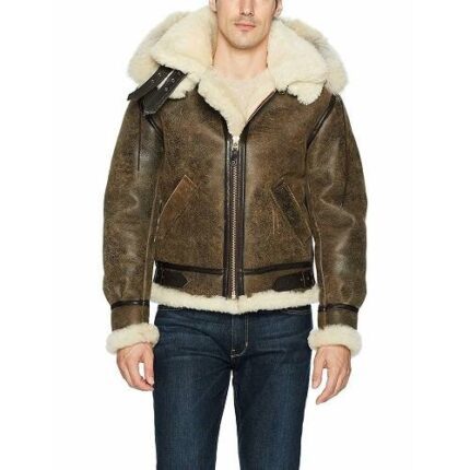 fur bomber with hood