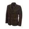 CASUAL SUEDE LEATHER CLASSIC BLAZER BROWN FRONT