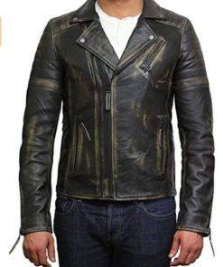 Brandslock Vintage Brando Leather Jacket For Men's