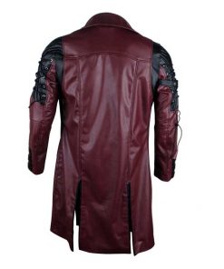 RED AND BLACK TRENCH COAT COSPLAY FAUX LEATHER SALE