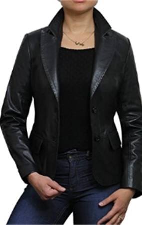 Leather blazer